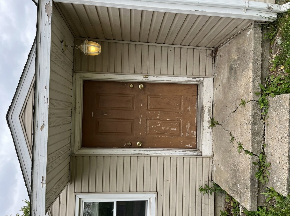 Worn home entry before upgrade